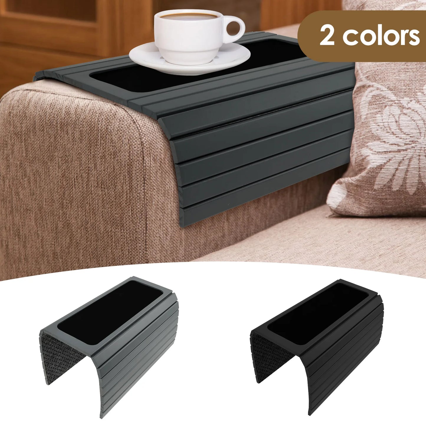 Wooden Sofa Arm Tray – Folding Design, Sturdy & Convenient Tray for Storage and Home Use