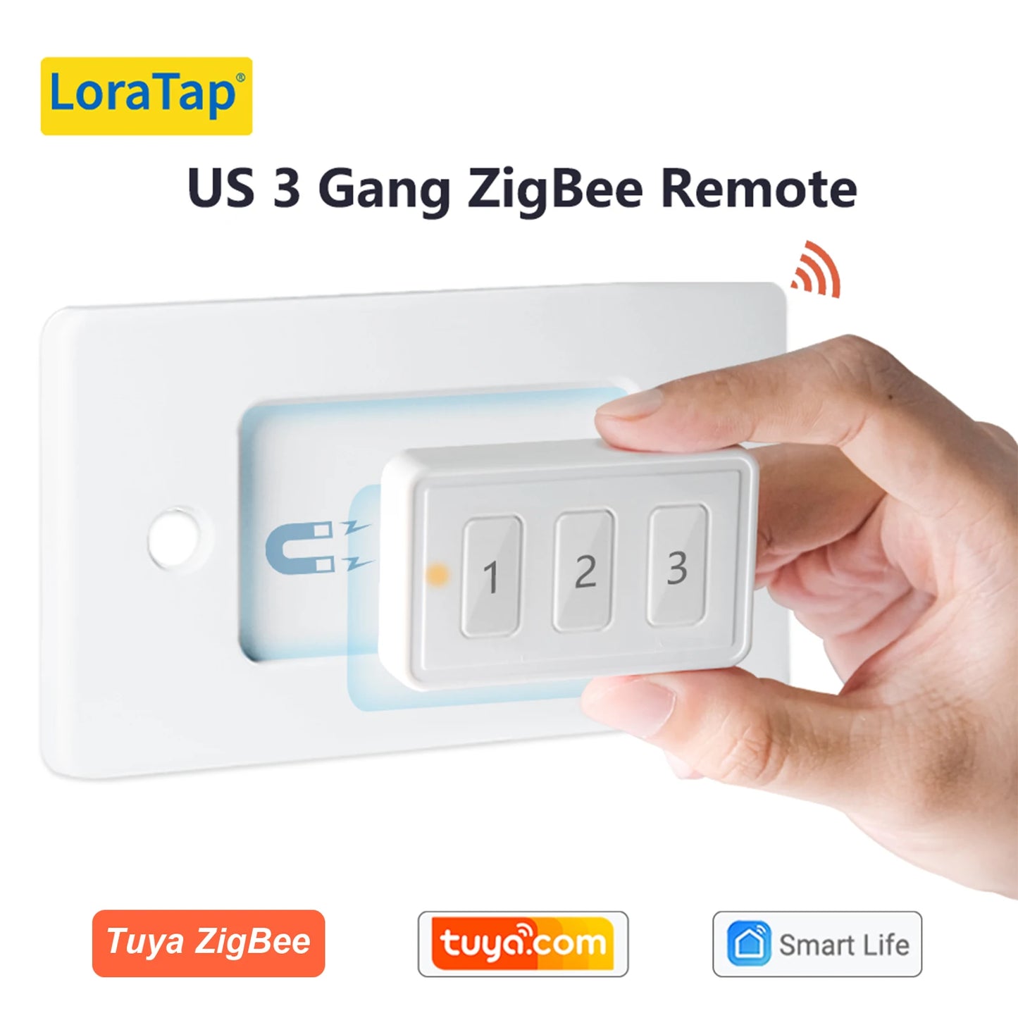 LoraTap ZigBee 3.0 Wireless Smart Scene Controller – 13-Key Push Button Remote EU/US Compatible Tuya Smart Life Automation Switch