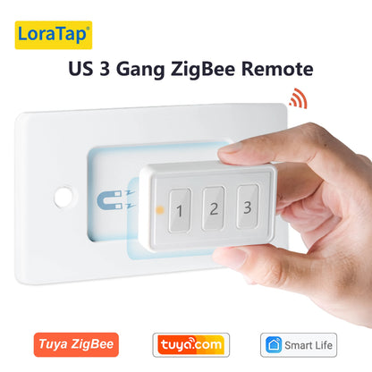 LoraTap ZigBee 3.0 Wireless Smart Scene Controller – 13-Key Push Button Remote EU/US Compatible Tuya Smart Life Automation Switch