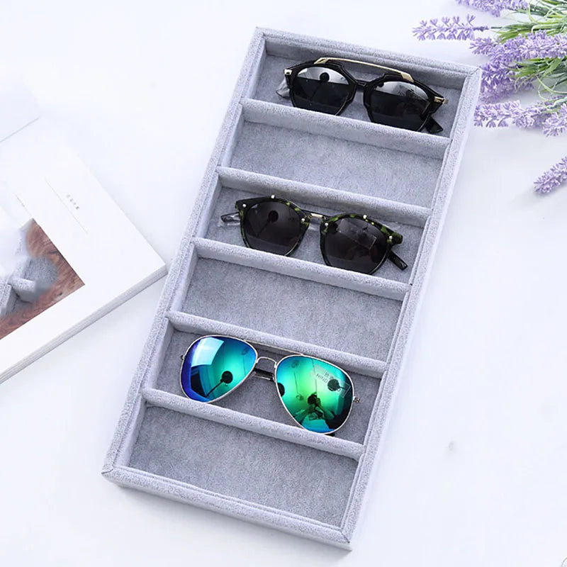 6-Grid Sunglasses & Eyeglasses Storage Case – Display Box Organizer for Glasses