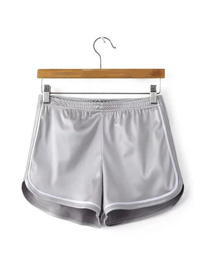 2023 Women’s Summer Silk Shorts – Slim Fit Casual Beachwear with White Edge, Lightweight Hot Weather Fashion Shorts for Women
