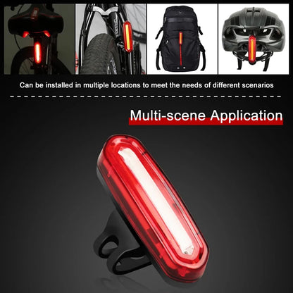 USB Rechargeable LED Bike Tail Light – Bright Rear Warning Lamp for Mountain & Road Cycling