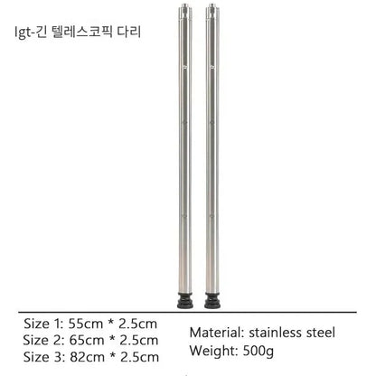 Camping IGT Stainless Steel Telescopic Table Legs – Three-Gear Adjustable Picnic Table Legs for Outdoor Use