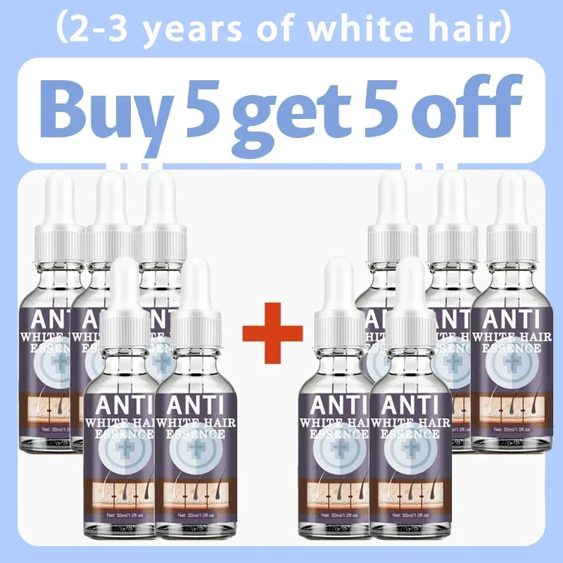 White Hair Remover – Restore Natural Hair Color in 7 Days, Gray Hair Treatment Solution