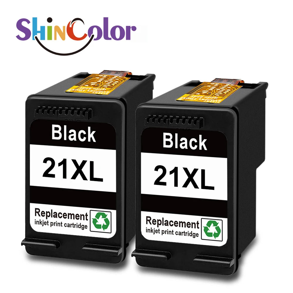 ShinColor Remanufactured HP 21 & 22XL Ink Cartridges Color Replacement for HP DeskJet 3940, 3920 Printers – High Quality Inkjet Set