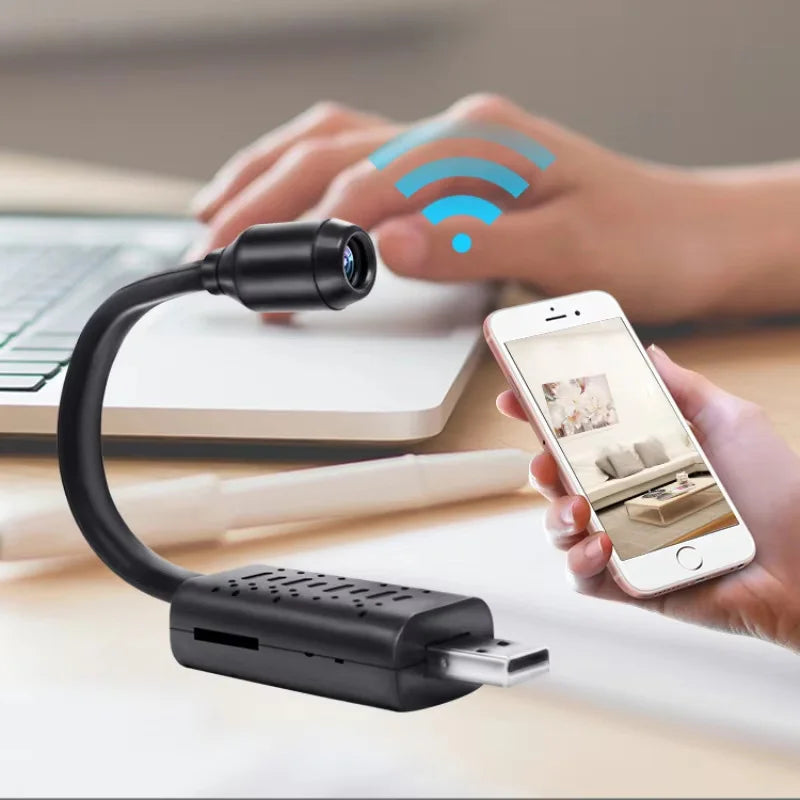 Xiaomi WiFi 4K Mini USB Surveillance Camera – Flexible Lens Security Camcorder with Motion Detection and Video Recording