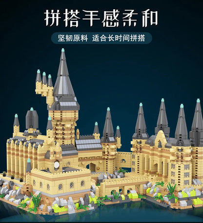 Magic Castle Building Blocks Set — DIY Wizardry School Model with Micro Bricks for Kids & Adults, Creative Assembly Toy Gift