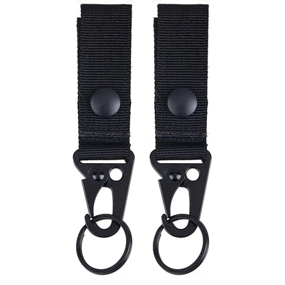 Tactical Molle Keychain with Metal Hook – Nylon Backpack Key Holder