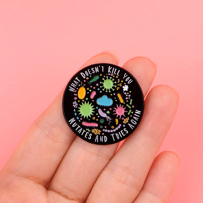 Bacterial Enamel Pins - Nurse & Doctor Badge Brooches for Backpack, Lapel, Cosplay & Gifts