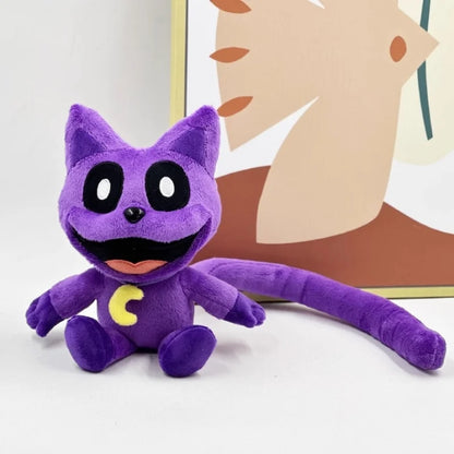 Smiling Animal Anime Plush Toy – Horror Cat Doll, Soft Cartoon Plush for Festival Decoration & Gift