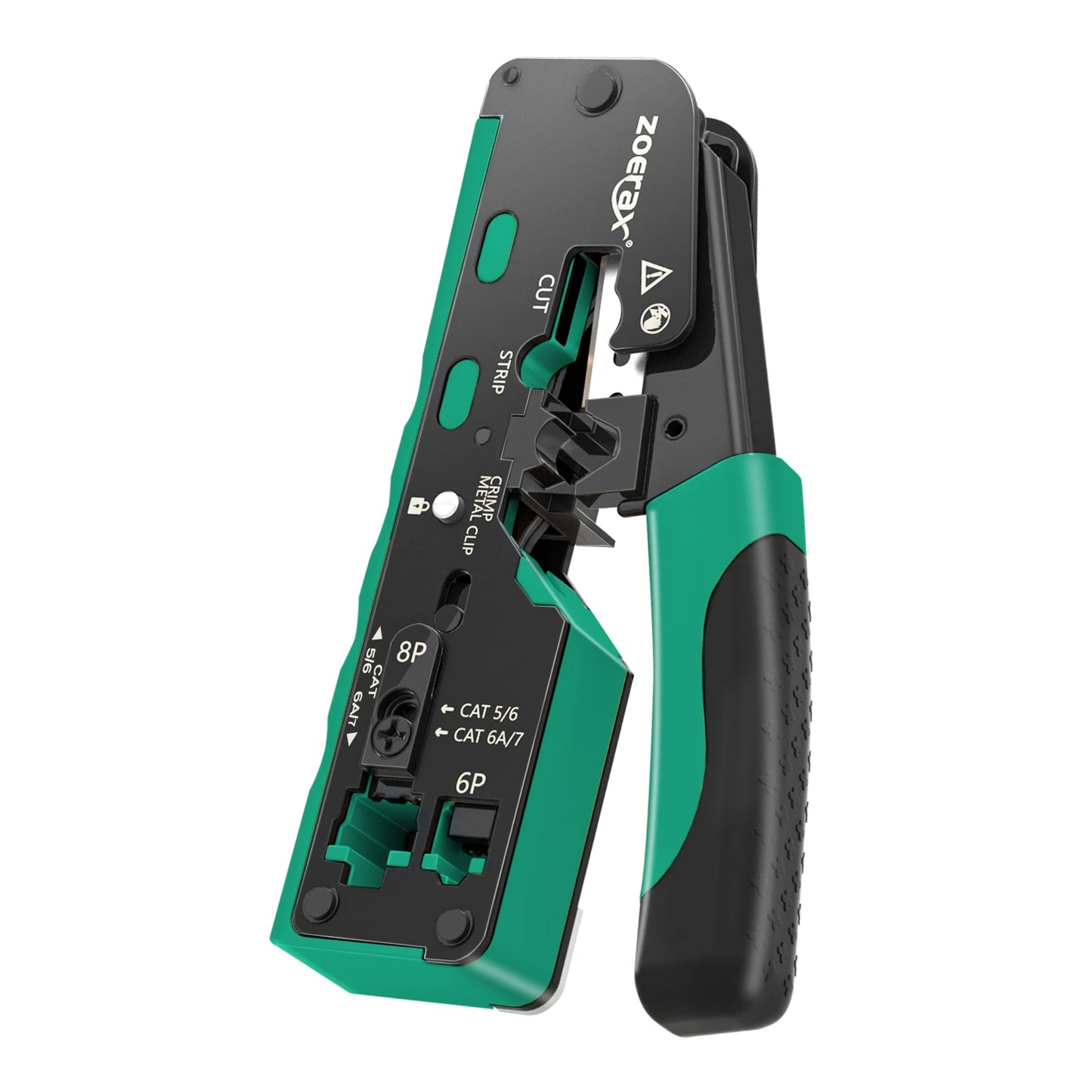ZoeRax RJ45 Network Crimping Tool - CAT7 CAT6A CAT6 CAT5e Ethernet Cable Cutter & Wire Stripper
