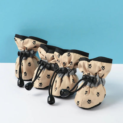 Pet Dog Shoes: 4pcs Anti-Slip Adjustable Paw Boots for Small and Large Dogs - Soft Chihuahua Socks, Dachshund Puppy Outdoor Sneakers