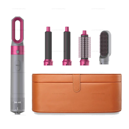 2024 New 5 in 1 Hair Dryer Hot Comb Set – Professional Curling Iron & Hair Straightener Styling Tool for Dyson Airwrap