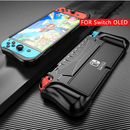 Protective Case for Nintendo Switch OLED – Ergonomic TPU Grip Shell, Dockable Cover for Comfort and Safety