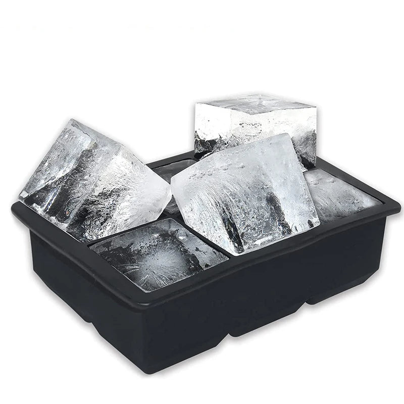 Large Silicone Ice Cube Tray — 4/6/8/15 Grid Mold for Bar, Pub, DIY Ice Blocks