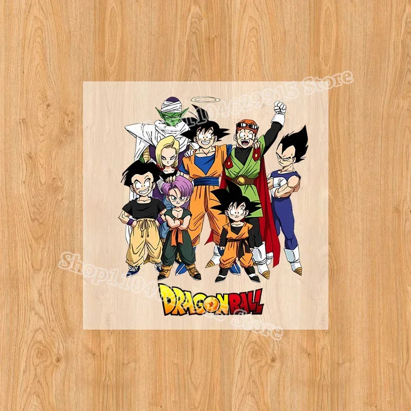 Dragon Ball Goku Heat Transfer Sticker – DIY Anime Iron-On Patch for T-Shirts & Sweatshirts