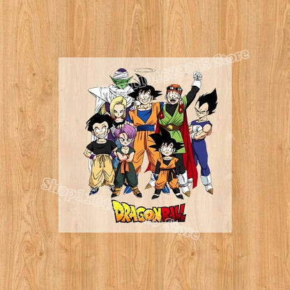 Dragon Ball Goku Heat Transfer Sticker – DIY Anime Iron-On Patch for T-Shirts & Sweatshirts