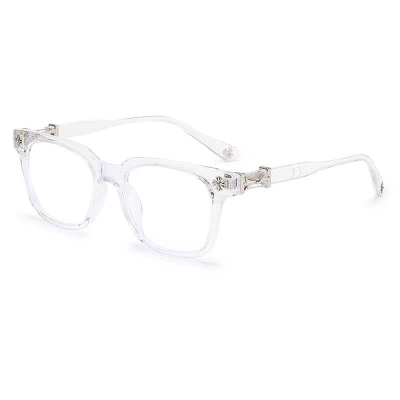 3-Piece Square Blue Light Glasses - Unisex Black & Clear Frame Computer Eyewear