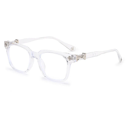 3-Piece Square Blue Light Glasses - Unisex Black & Clear Frame Computer Eyewear