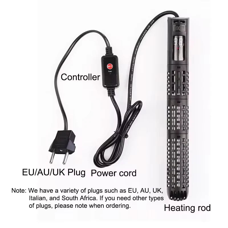 Aquarium Submersible Heater - Water Heating Rod with Temperature Control for Fish Tanks, 220-240V, 50-500W