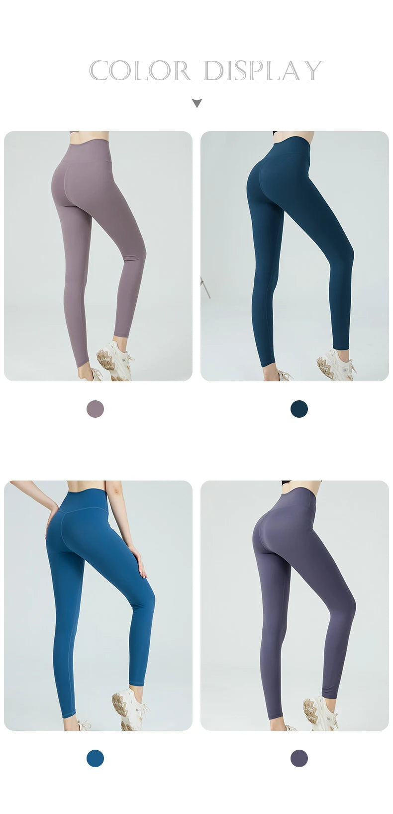 Naked Feel Butt-Lifting Yoga Leggings for Women – High Waist Sports Tights with Hidden Waist Pockets, Gym Fitness Wear