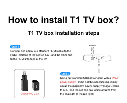 Android 13 Smart Home Theater TV Box – Allwinner H313, Google Assistant, Netflix Streaming, Bluetooth Media Player, 2GB/16GB, 2.4G/5G Wifi, T1