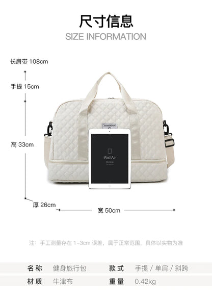 Short Trip Travel Bag – Large Capacity Waterproof Handbag with Dry & Wet Separation for Men & Women