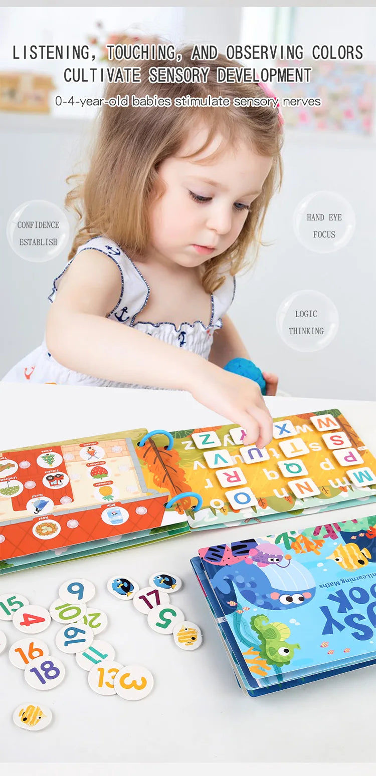 Montessori Baby Busy Book – My First Quiet Book, Early Learning Toy & Matching Game for Toddlers (2-3 Years)