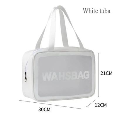 Waterproof PVC Travel Toiletry Bag – Transparent Zipper Makeup Organizer Case for Women