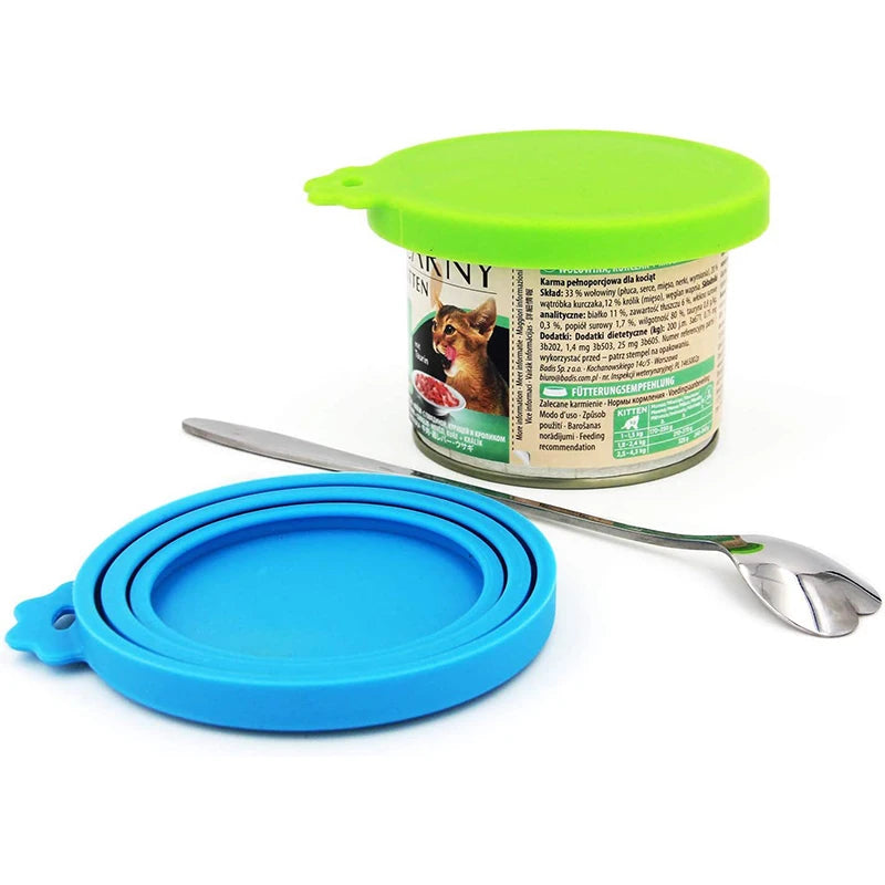 Reusable Silicone Food Can Lid – Sealed Storage Top Cap for Puppy, Dog & Cat Feeders