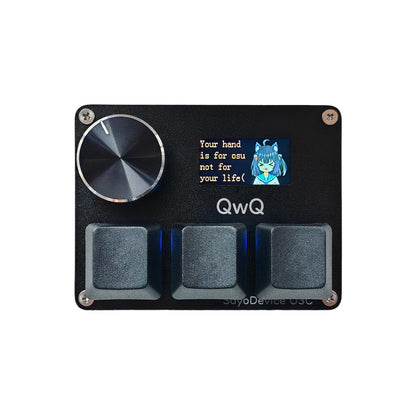 SayoDevice O3C Rapid Trigger Gaming Keyboard with Knob & Screen – Hall Effect Magnetic Switch Macropad for OSU & Shortcuts
