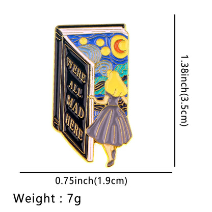 Starry Sky Enamel Brooches for Women — Fairy Tale Lapel Pins, Backpack & Clothing Accessories, Perfect Gift