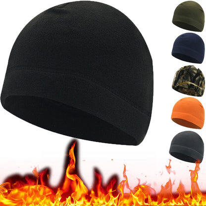 Winter Thermal Fleece Hat - Windproof Outdoor Beanie for Men & Women Cycling Skiing