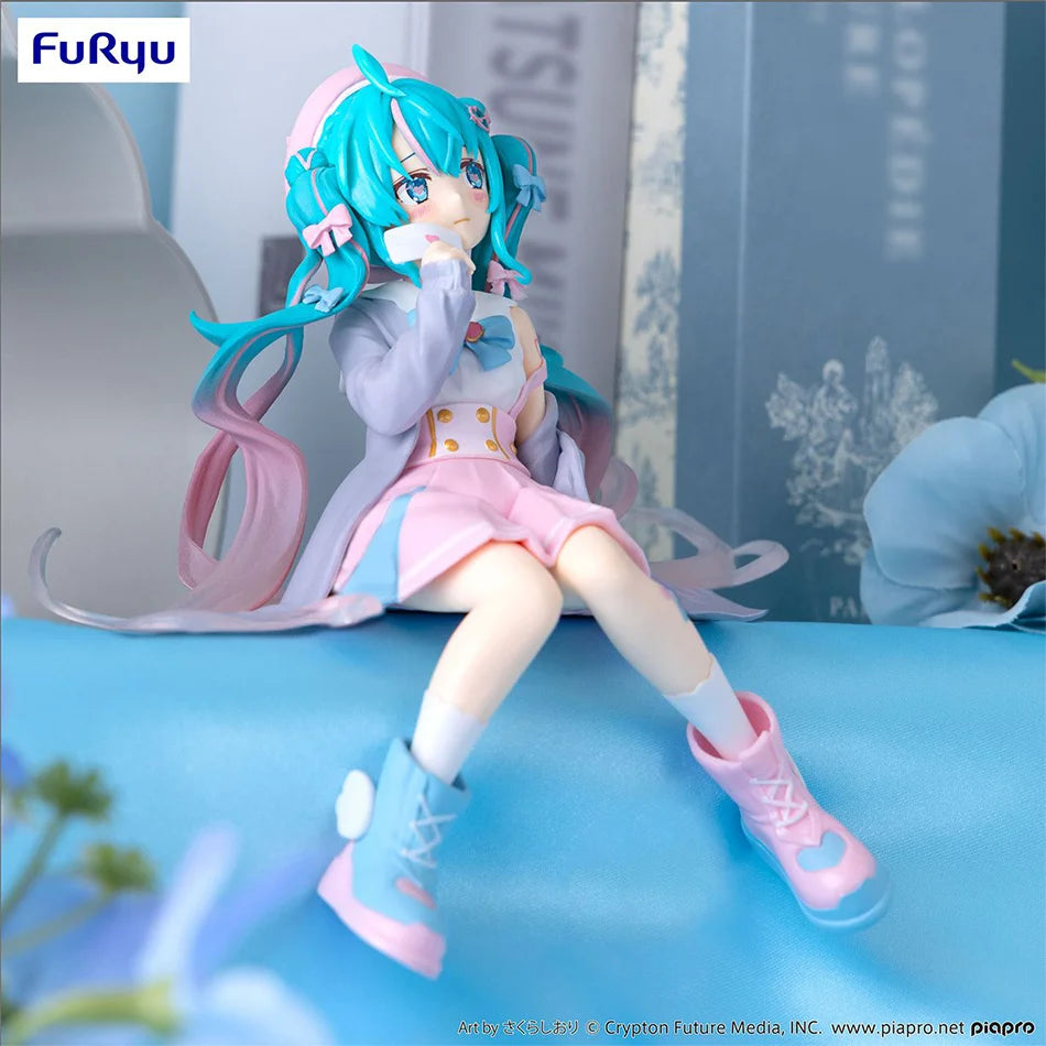 New Hatsune Miku Anime Figure – Pink Sakura Sitting PVC Action Figure, Model Toy Decoration & Collectible Gift
