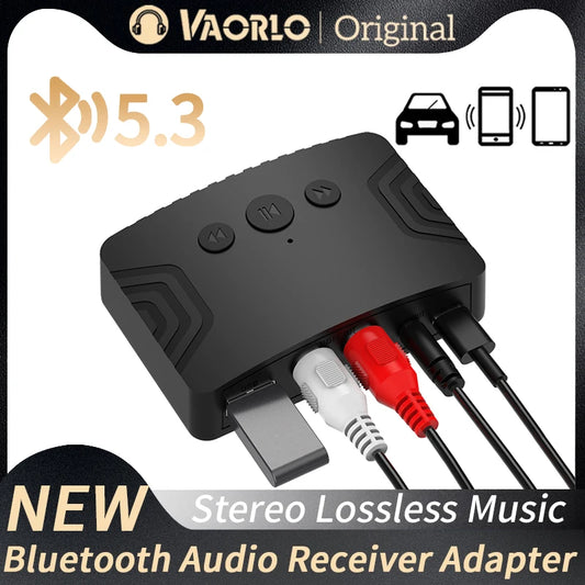 Bluetooth 5.3 Audio Receiver – 3.5mm AUX, RCA & USB Wireless Music Adapter for Car & Speaker