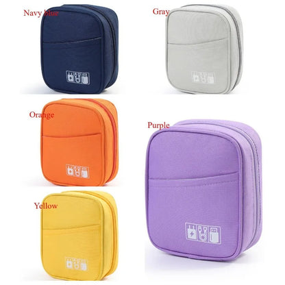 Travel Electronics Organizer Bag – Portable Cable & Wire Storage Case, All-in-One Accessories Carrying Pouch for Travel Use