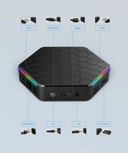 Global Smart TV Box – WIFI6, Bluetooth 5, Allwinner H618, 32GB/64GB, T95ZPLUS 4K HDR10 Media Streamer, Multi-Language Support