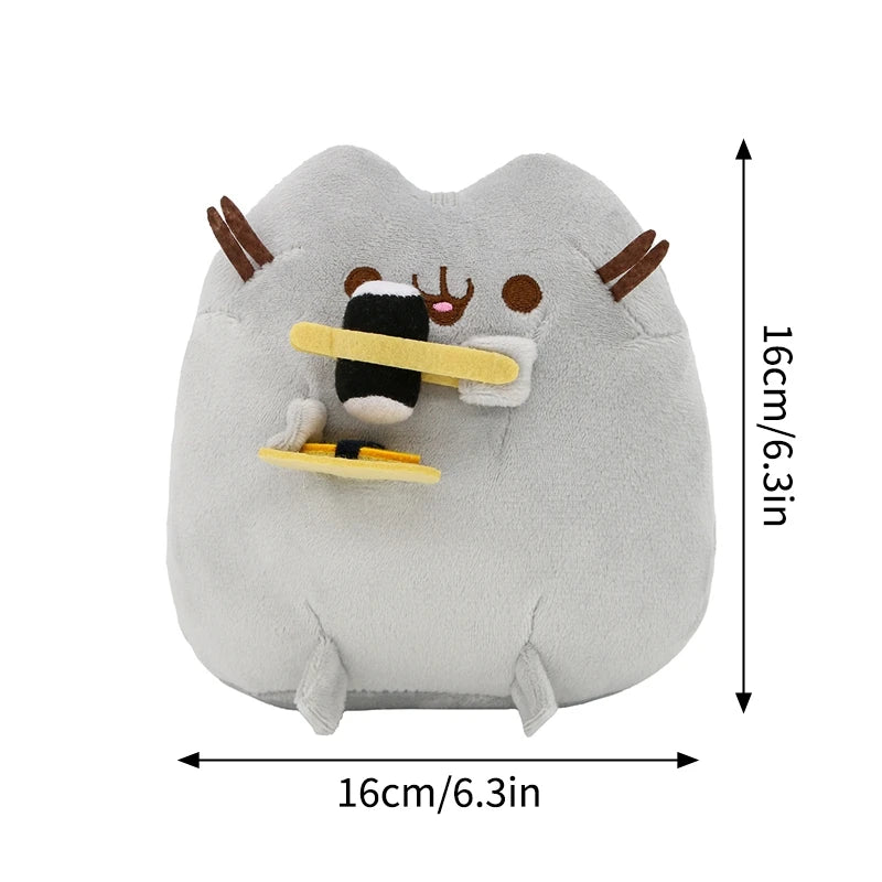 Pusheen Cat Figure and Charm - Cute Desk Accessories, Fluffy Cushion Decor, and Birthday Gifts for Pusheen Fans