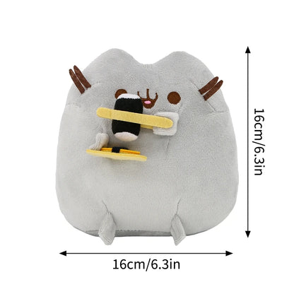 Pusheen Cat Figure and Charm - Cute Desk Accessories, Fluffy Cushion Decor, and Birthday Gifts for Pusheen Fans