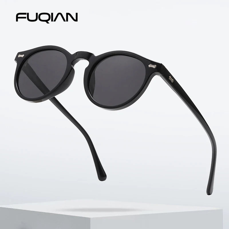 Retro Round Polarized Sunglasses – Vintage Fashion Shades for Men & Women, Driving Eyeglasses
