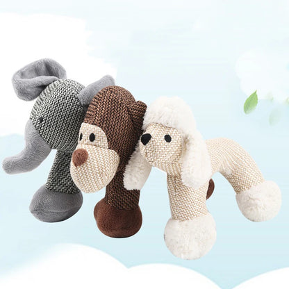 Pet Dog Plush Chew Toy - Bite-Resistant Simulated Animal Teething Toy for Dogs