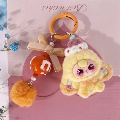 Kawaii Baby Three Cartoon Keychain - Mini Doll Bag Pendant, Cute DIY Accessory & Decorative Gift