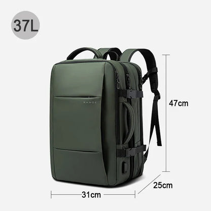 BANGE Expandable Men’s Waterproof Laptop Backpack – 17.3" Large Capacity Hiking & Travel Bag