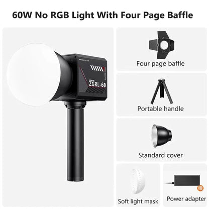 RGB LED Photography Video Light - Portable Rechargeable Fill Lamp for Vlogging, Live Streaming, Studio & Stage Shooting