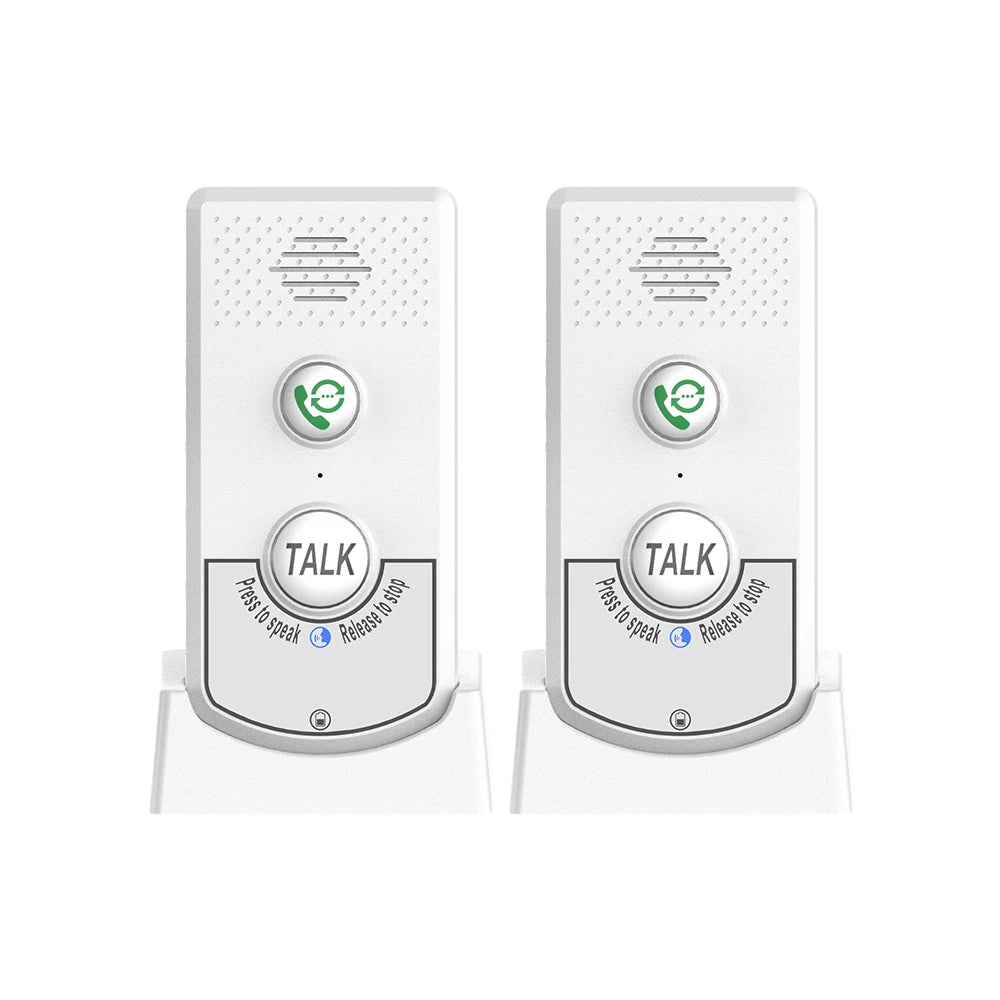 2-Pack H8-2T Wireless Intercoms — Long-Distance Portable Home Voice Intercom for Elderly Communication