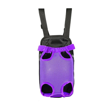 Pet Travel Backpack – Breathable Outdoor Portable Chest Bag for Cats & Dogs, Four-Legged Pet Carrier
