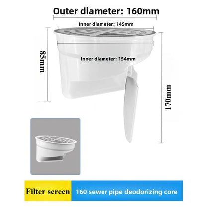 Automatic Closing Toilet Flange Ring – Anti-Leak, Odor-Resistant Floor Outlet Seal, Spill-Proof Shower Drain Bathroom Accessory