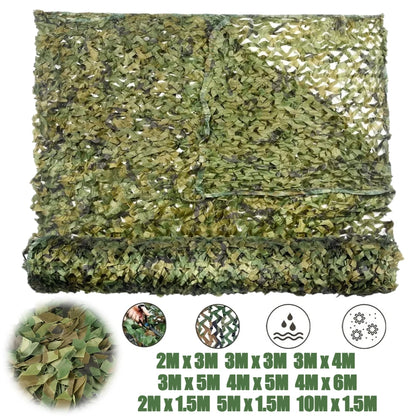 4Mx5M/4Mx6M Hunting Camouflage Net - Woodland Camo Shade Shelter for Camping, Vehicles, Privacy & Outdoor Use