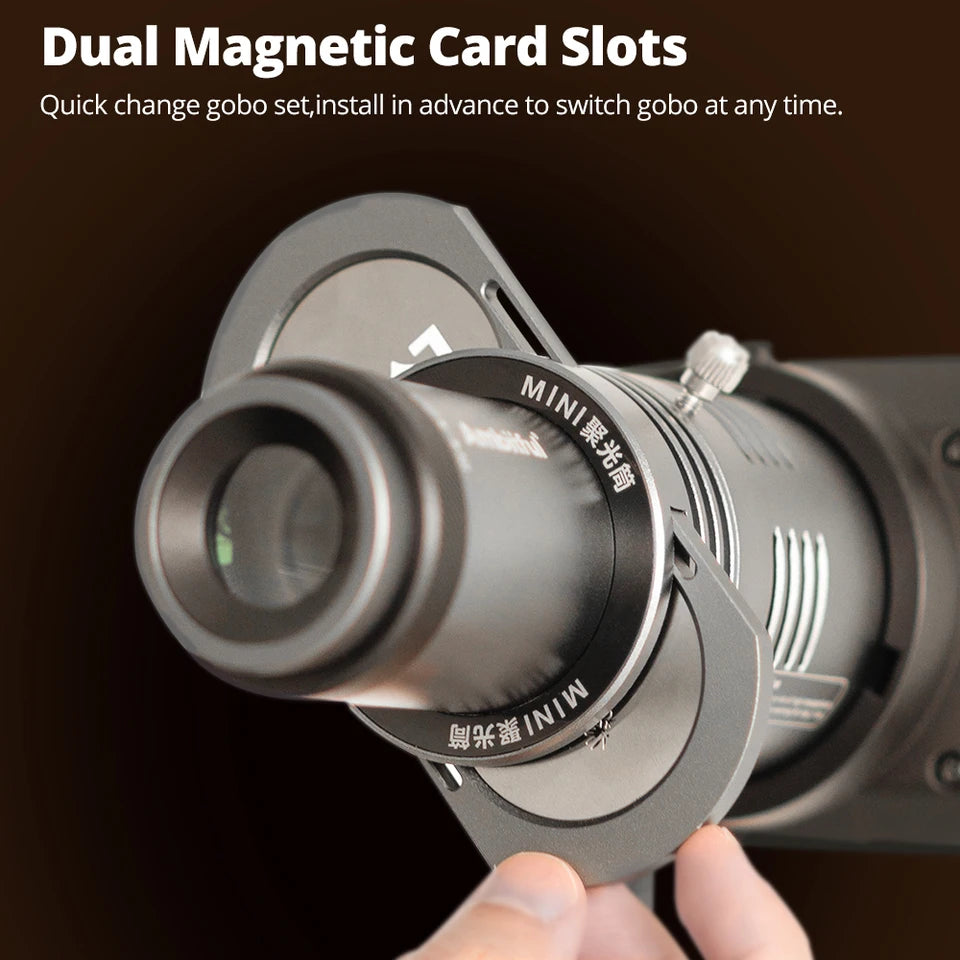 Ambitful AL20 Conical Snoot Optical Condenser - Shaped Beam Light Modifier for Mini Bowens Mount Godox, Yongnuo and Zhiyun Lights