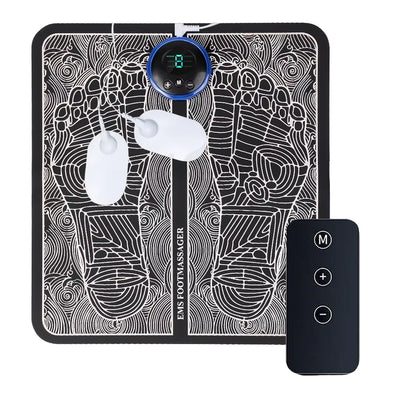 Electric Foot Massager Pad - Muscle Relaxation & Massage Trainer for Home, Fitness, Outdoor Sports & Family Use